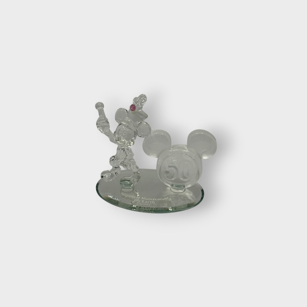 RARE Arribas Brothers Disney‎ Mickey Mouse 50th Anniversary Glass Figurine
